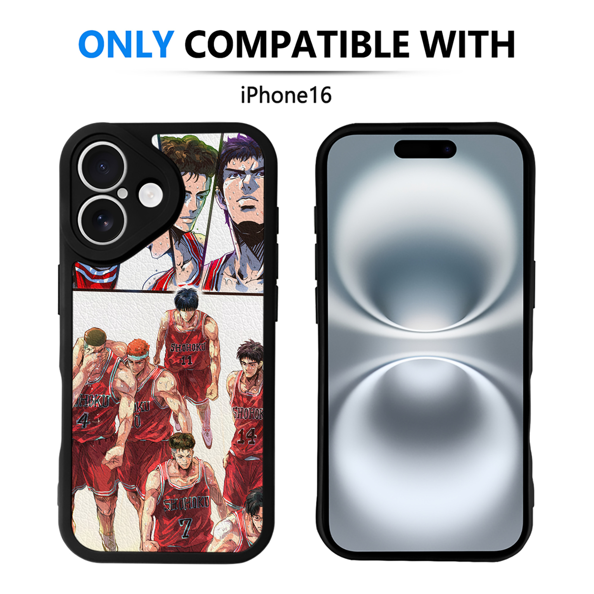 （画像用） SLAM DUNK／スラムダンク 【iPhone 16シリーズ対応】シリコンスマホケース（レザー調） 材質：シリコン